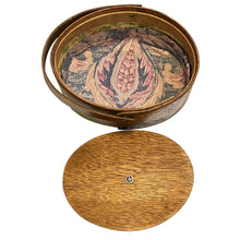 Load image into Gallery viewer, 1970s Bentwood Box with Handle Handpainted Mushroom Garden