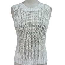 Load image into Gallery viewer, Abercrombie and Fitch White Knit Sleeveless Top Size Small