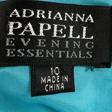 Load image into Gallery viewer, Adriana Papell Turquoise Black Tulle Lace Skirt Size 10