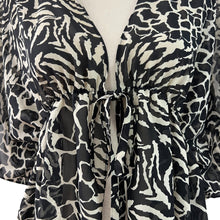 Load image into Gallery viewer, Bisou Bisou Beach Cover Up Leopard Print Mid Length Robe Size Large