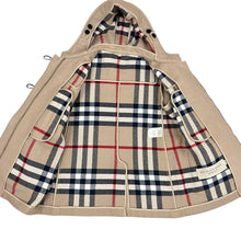 Load image into Gallery viewer, Burberry Hooded Wool Toggle Coat Size 14