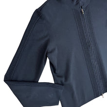 Load image into Gallery viewer, Black Knit Silk Zip Cardigan Size Large