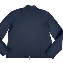 Load image into Gallery viewer, Black Knit Silk Zip Cardigan Size Large