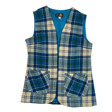 Load image into Gallery viewer, Vintage Scottish Pure Wool Kilt Set with Turquoise Blue Plaid Size S/M