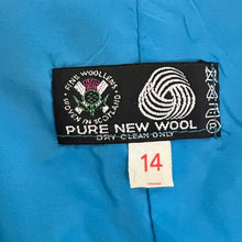 Load image into Gallery viewer, Vintage Scottish Pure Wool Kilt Set with Turquoise Blue Plaid Size S/M