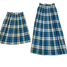 Load image into Gallery viewer, Pure Wool Kilt Set with Turquoise Blue Plaid Size S/M