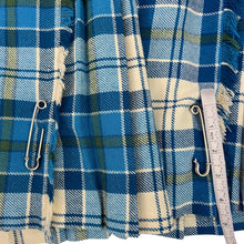 Load image into Gallery viewer, Vintage Scottish Pure Wool Kilt Set with Turquoise Blue Plaid Size S/M
