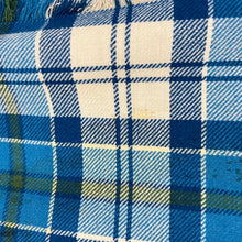 Load image into Gallery viewer, Vintage Scottish Pure Wool Kilt Set with Turquoise Blue Plaid Size S/M
