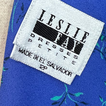 Load image into Gallery viewer, Leslie Faye Dresses Petite Blue Floral Sleeveless Dress Size 12P