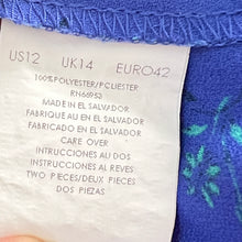 Load image into Gallery viewer, Leslie Faye Dresses Petite Blue Floral Sleeveless Dress Size 12P