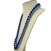 Load image into Gallery viewer, 1960s Blue Silk Thread Wrapped Bead Necklace Set