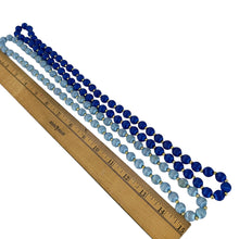 Load image into Gallery viewer, 1960s Blue Silk Thread Wrapped Bead Necklace Set
