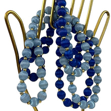 Load image into Gallery viewer, 1960s Blue Silk Thread Wrapped Bead Necklace Set