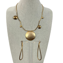 Load image into Gallery viewer, Claudia Lobao Modernist Necklace Earring Set 12"