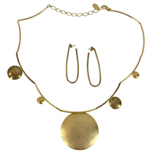 Load image into Gallery viewer, Claudia Lobao Modernist Necklace Earring Set 12"