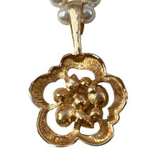 Load image into Gallery viewer, Vintage SAL Pearl with Pendant Floral Necklace High Quality Faux Costume Jewelry