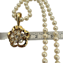 Load image into Gallery viewer, Vintage SAL Pearl with Pendant Floral Necklace High Quality Faux Costume Jewelry
