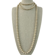 Load image into Gallery viewer, Vintage Knotted Pearl Necklace 70" High Quality Costume Jewelry