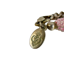 Load image into Gallery viewer, Vintage Primer Designs Pink Cats Eye Necklace 10"