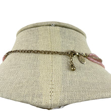 Load image into Gallery viewer, Vintage Primer Designs Pink Cats Eye Necklace 10"