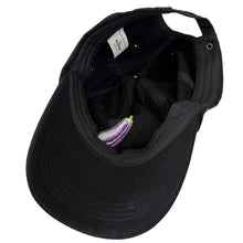 Load image into Gallery viewer, Black Eggplant Emoji Dad Hat Adjustable