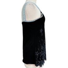 Load image into Gallery viewer, Y2K Floral Camisole with Lace Trim & Sequin Size Large