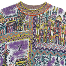 Load image into Gallery viewer, Rare Vintage 80s Missoni Paris Postcard Intarsia Knit Sweater Size Large