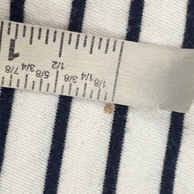 Load image into Gallery viewer, Polo Ralph Lauren White & Navy Striped Cotton V-Neck T-Shirt Size Medium