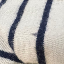 Load image into Gallery viewer, Polo Ralph Lauren White & Navy Striped Cotton V-Neck T-Shirt Size Medium