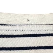 Load image into Gallery viewer, Polo Ralph Lauren White & Navy Striped Cotton V-Neck T-Shirt Size Medium