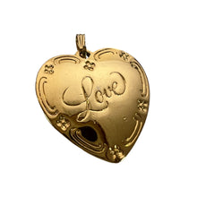 Load image into Gallery viewer, Vintage Gold Plate Heart Shape LOVE Theme Pendant