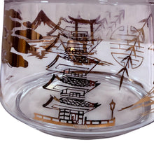 Load image into Gallery viewer, Mid-Century Culver Style Gold Fade Cherry Blossoms Ice Bucket