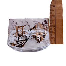 Load image into Gallery viewer, Mid-Century Culver Style Gold Fade Cherry Blossoms Ice Bucket