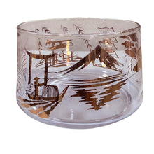 Load image into Gallery viewer, Mid-Century Culver Style Gold Fade Cherry Blossoms Ice Bucket
