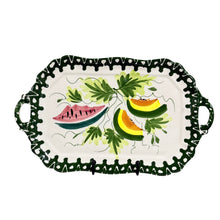 Load image into Gallery viewer, Vintage Italy Hand Painted Melons Serving Platter