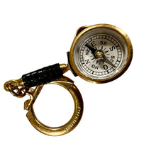 Load image into Gallery viewer, 60s 70s Copper Compass Keychain Made in France