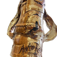 Load image into Gallery viewer, 1970s Tall Primitive Pottery Vase 17" Signed By Artist