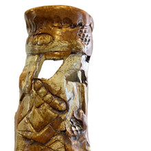 Load image into Gallery viewer, 1970s Tall Primitive Pottery Vase 17" Signed By Artist