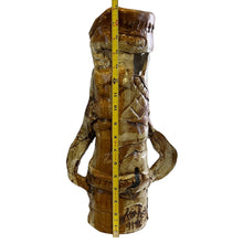 Load image into Gallery viewer, 1970s Tall Primitive Pottery Vase 17" Signed By Artist