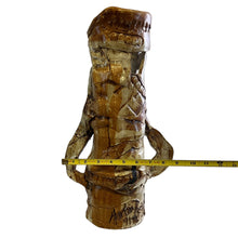 Load image into Gallery viewer, 1970s Tall Primitive Pottery Vase 17" Signed By Artist
