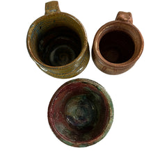 Load image into Gallery viewer, 1970s Signed Studio Art Pottery Mug Picher 3 Pcs Set