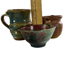 Load image into Gallery viewer, 1970s Signed Studio Art Pottery Mug Picher 3 Pcs Set