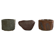 Load image into Gallery viewer, Studio Art Pottery Mini Plant Pot Trio Signed and Dated One of A Kind
