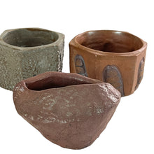 Load image into Gallery viewer, Studio Art Pottery Mini Plant Pot Trio Signed and Dated One of A Kind