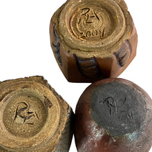 Load image into Gallery viewer, Studio Art Pottery Mini Plant Pot Trio Signed and Dated One of A Kind