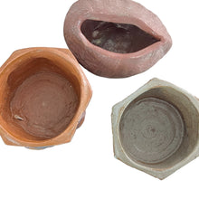 Load image into Gallery viewer, Studio Art Pottery Mini Plant Pot Trio Signed and Dated One of A Kind