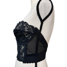 Load image into Gallery viewer, Vintage Fleur de Lace by Smoothie Black Lace Bustier 36Cc