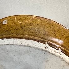 Load image into Gallery viewer, Vintage Studio Art Pottery Freestyle Spiral Glaze Brown Yellow Ashtray Signed By Artist