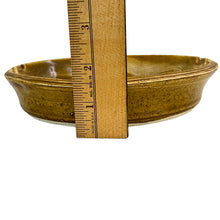 Load image into Gallery viewer, Vintage Studio Art Pottery Freestyle Spiral Glaze Brown Yellow Ashtray Signed By Artist