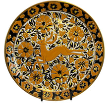 Load image into Gallery viewer, Vintage Midcentury Leaping Deer Round Wall Art Paradisi Rhodes Keramik